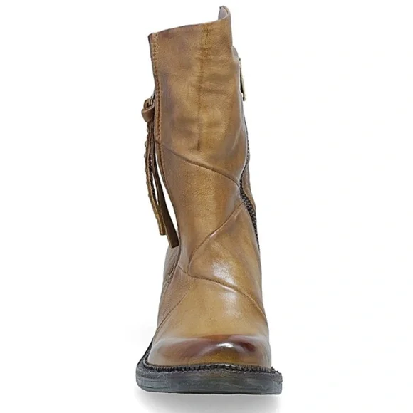 New with Box A.S.98 Stratford Leather Suede Boots in Wheat size 38/7.5 Sold Out - Picture 6 of 13